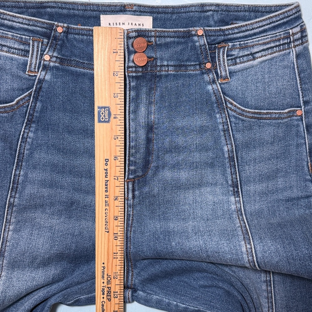 RISEN Wide Leg Jeans Sz XL 15 / 32 PW21536 High Rise Flare Pintuck Front NEW - Picture 12 of 16